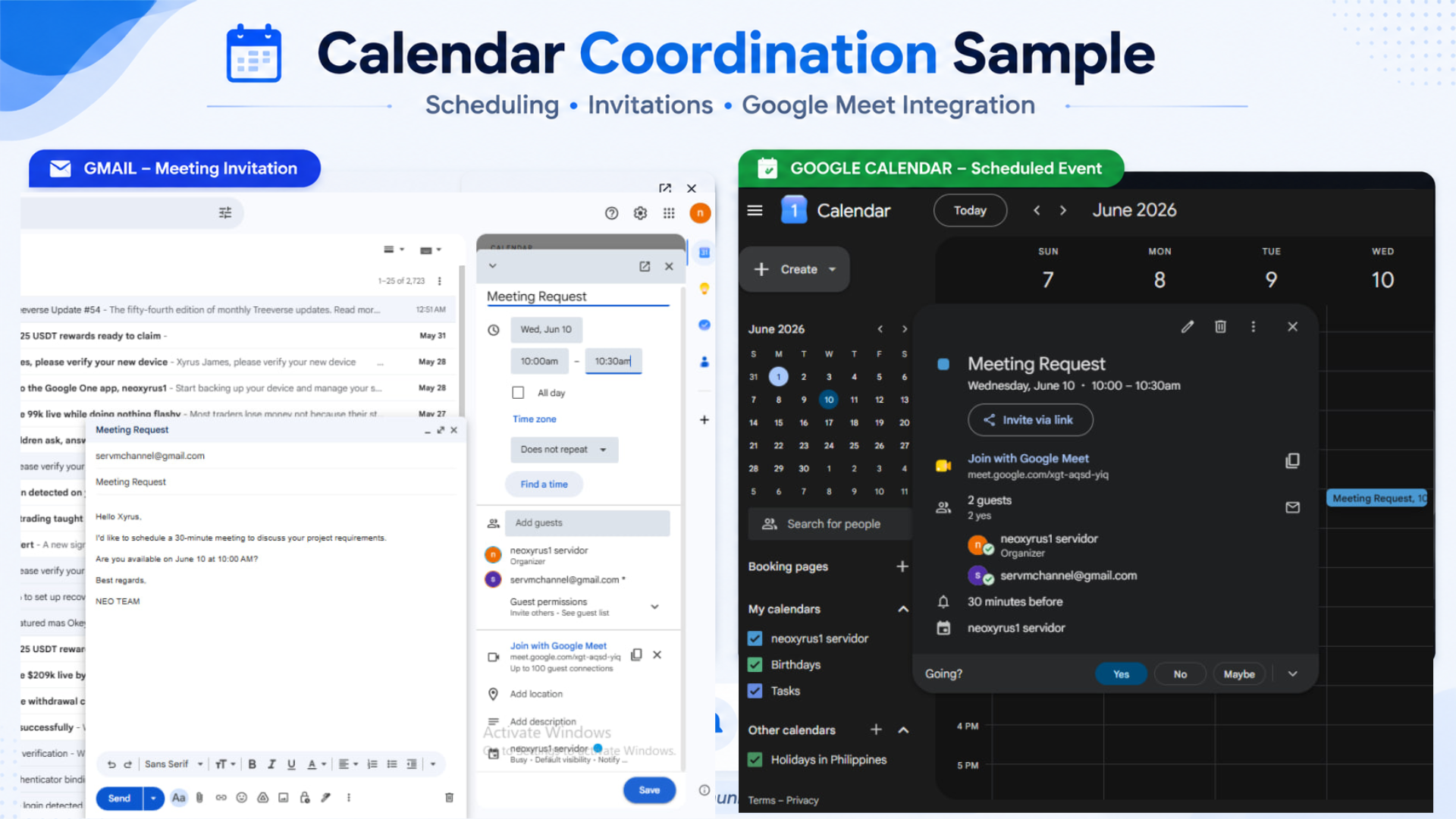 Calendar Coordination